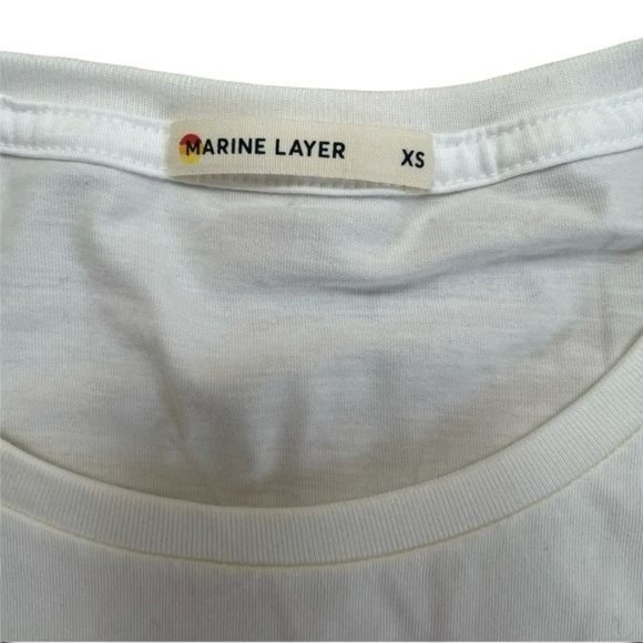 COPY - MARINE LAYER MENS WHITE SIGNATURE TSHIRT NWOT - Picture 4 of 5